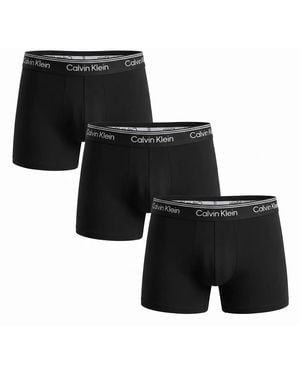Calvin Klein Microfiber Stretch 3-Pack Boxer Brief - Zwart