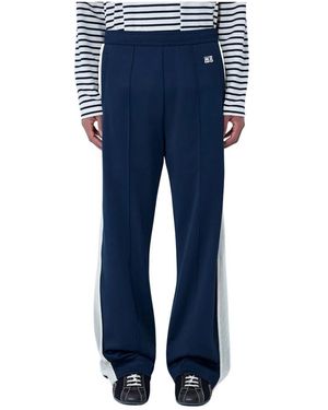 Wales Bonner Broeken ,Blauw ,Katoen Motion Track Pants