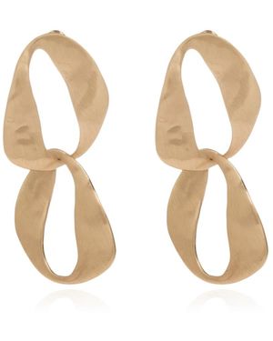 Cult Gaia Accessoires ,Geel ,Satijn Rue Mini Drop Oorbellen - Metallic