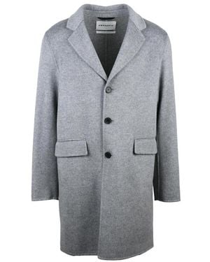 Amaranto Cappotto Monopetto - Grau