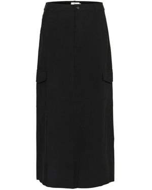 Cream Midi Skirts - Black