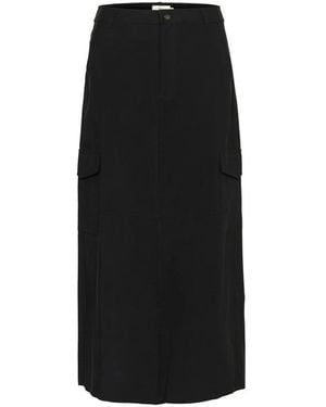 Cream Rokken ,Zwart ,Polyester Pitch Rok Met Achtersplit