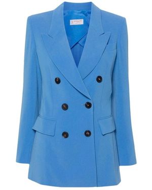 Alberto Biani Jassen ,Blauw ,Polyester Dubbelrijige Cady Blazer