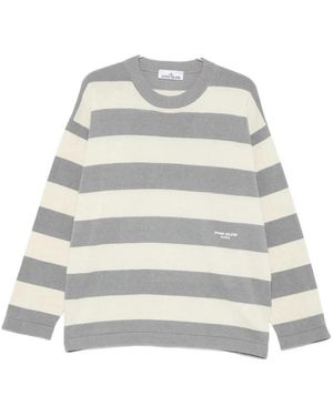 Stone Island Truien & Vesten ,Veelkleurig ,Rondgebreide Trui - Grijs