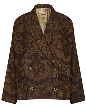 Uma Wang Floral Jacquard Blazer - Braun