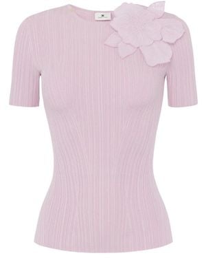 Elisabetta Franchi T-Shirts - Viola