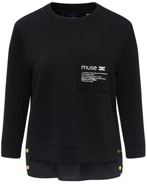 Elisabetta Franchi Eleganter Strickpullover - Schwarz