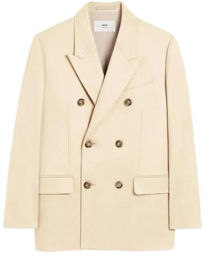 Ami Paris Witte Jassen Voor Stijlvolle Look - Naturel