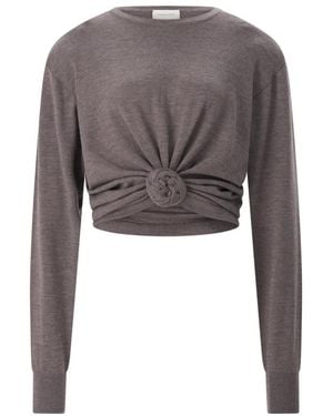 Magda Butrym Round-Neck Knitwear - Gris