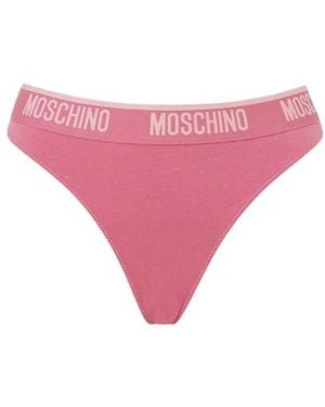 Moschino Elastischer String Mit Logobund - Pink