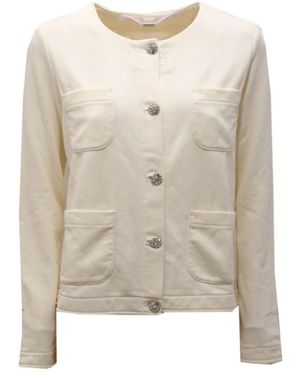 Sun 68 Leather Jackets - Natural