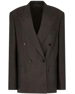 Gucci Pinstripe Woll-Mohair-Sakko - Schwarz