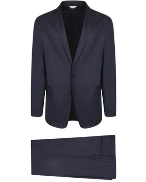 Boglioli Kostuums ,Blauw ,Wol Enkelrijig Pak