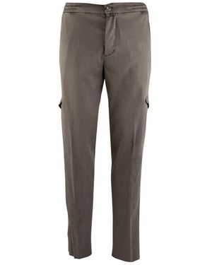 Kiton Slim-Fit Trousers - Grey