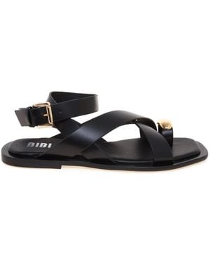 Bibi Lou Flat Sandals - Negro