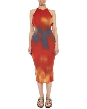 Thinking Mu Midi Dresses - Rosso
