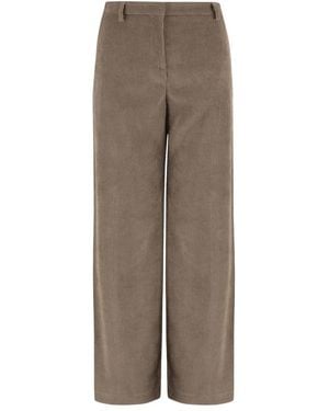 F.it Wide Trousers - Marrone