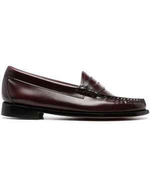 G.H. Bass & Co. Burgundy Penny Loafer Platte Schoenen - Zwart