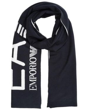 EA7 Logo schal - Blau