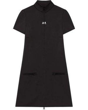Courreges Interlock Tracksuit Mini Dress - Black