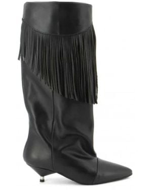 GISÉL MOIRÉ Heeled Boots - Zwart