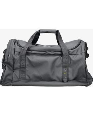 Blauer Beschichtete Cordura Reisetasche - Schwarz
