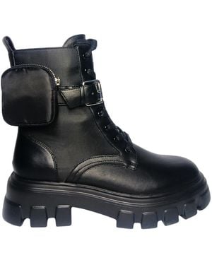 Twinset Lace-Up Boots - Black