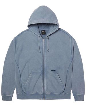 Huf Hoodies & Sweatvesten ,Blauw ,Katoen Pacific Wash Fz Hoodie