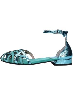 Fabi Flat Sandals - Blue