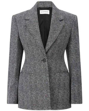Givenchy Slim-Fit Herringbone Blazer - Grau
