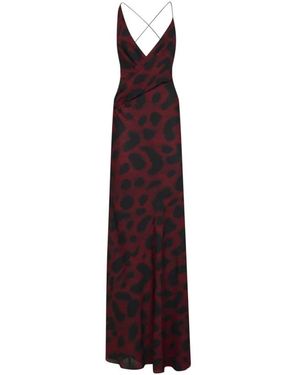Alex Perry Wrap Asymmetric Gown - Paars