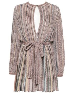 Missoni Kleedjes ,Veelkleurig ,Pailletten Jurken - Bruin