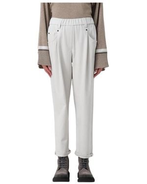 Brunello Cucinelli Straight Trousers - Gris