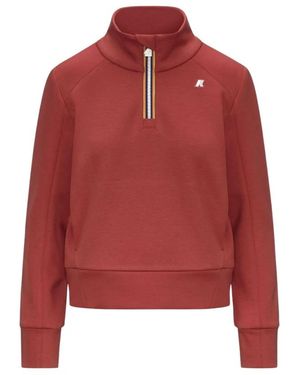 K-Way Hoodies & Sweatvesten ,Rood ,Polyester Louen Light Spacer