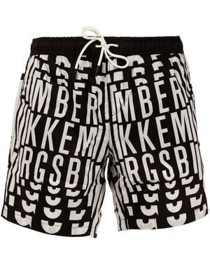 Bikkembergs Mutiger Stil Boardshorts - Schwarz