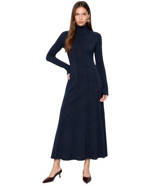 Kocca Kleedjes ,Blauw ,Pulloverjurk Met Polokraag