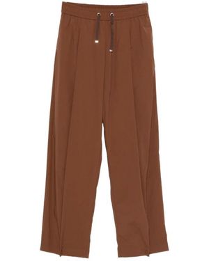 Herno Cropped Trousers - Brown