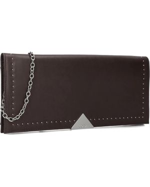 Lodi Tassen ,Bruin ,Wol Bruine Leren Clutch Voor Vrouwen