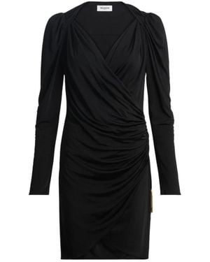 Balmain Drapiertes Fließendes Jersey-Kleid - Schwarz