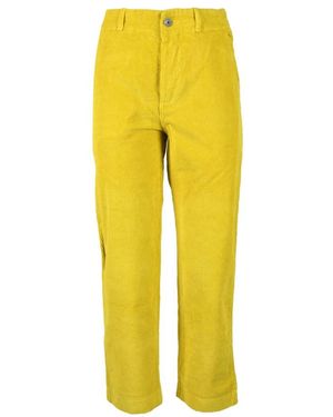 Another Label Straight Trousers - Jaune