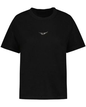 Zadig & Voltaire Strass Wings T-Shirt - Zwart