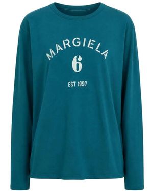 MM6 by Maison Margiela Long Sleeve T-Shirts - Green