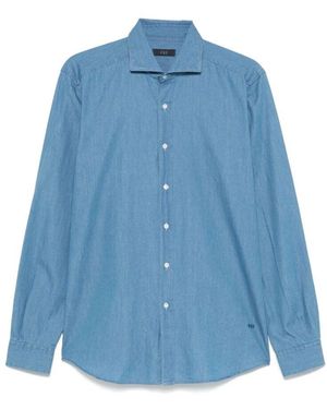 Fay Chambray Shirt - Blue