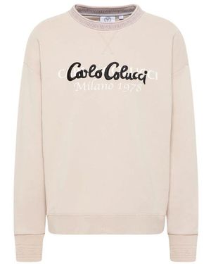 carlo colucci Oversize Sweatshirt Für Lässigen Stil - Weiß