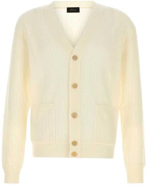 Brioni Truien & Vesten ,Wit ,Cardigan Met Zakken - Naturel