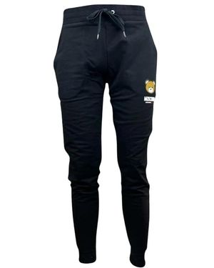 Moschino Broeken ,Zwart ,Katoen Sport Trainingsbroeken - Blauw