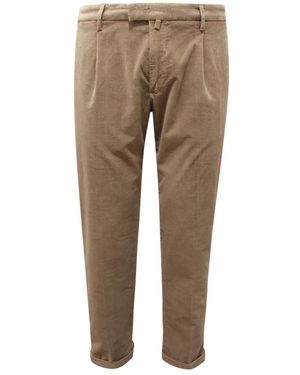 BRIGLIA Slim-Fit Trousers - Natural