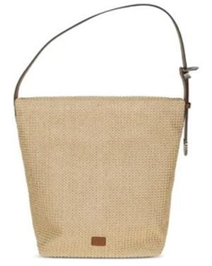 Pinko Tassen ,Geweven Bucket Bag - Wit