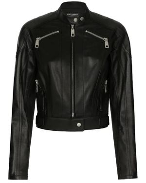 Dolce & Gabbana Leather Jackets - Black
