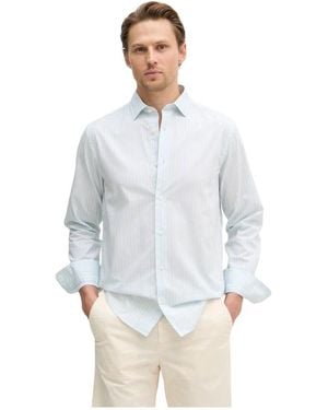 GANT Overhemden ,Groen ,Katoen Gestreepte Blouse Met Lange Mouwen - Blauw